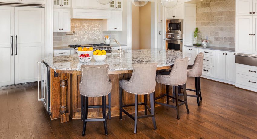 Luxury kitchen with hardwood floor