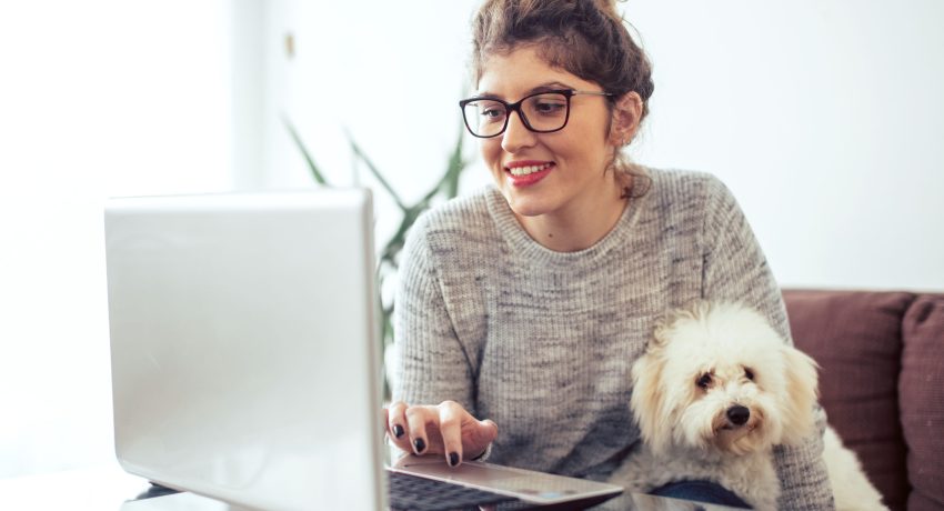 Woman Working on Laptop