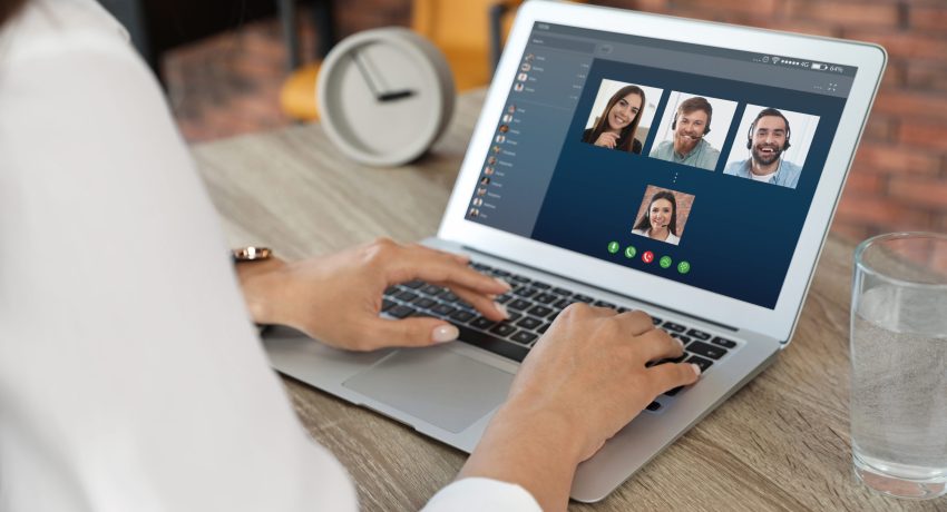 woman using video chat